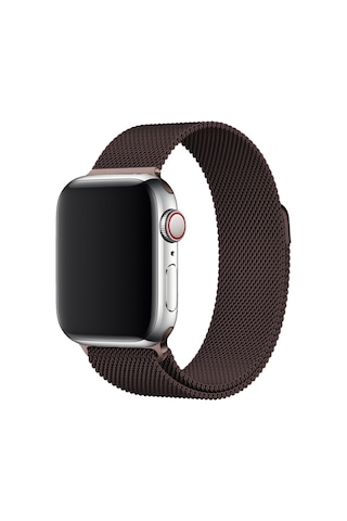 E2M Apple Uyumlu Watch 38-40mm KRD-01 Metal Hasır Kahverengi Kordon