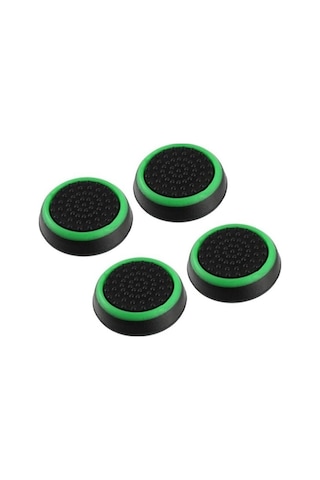Cafele PS4 - PS5 - Xbox One X/S - Series X - Series S Analog Koruyucu Silikon Pad Yeşil Noktalı