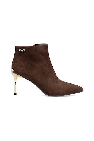 Guja 25k417 Kadın Hakiki Deri Topuklu Bot Kahverengi Kahverengi