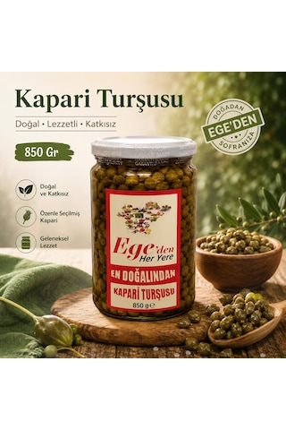 Egeden Her Yere Kapari Turşusu Doğal Ev Yapımı 850 G