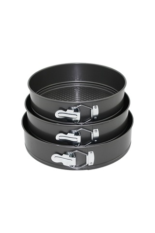 Northcity 3'lü Yuvarlak Metal Kelepçeli Kek Kalıp Seti 24-26-28 Cm