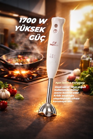 Pirantech YH-83 1700 W Turbo Fonksiyonlu Çubuk El Blenderi