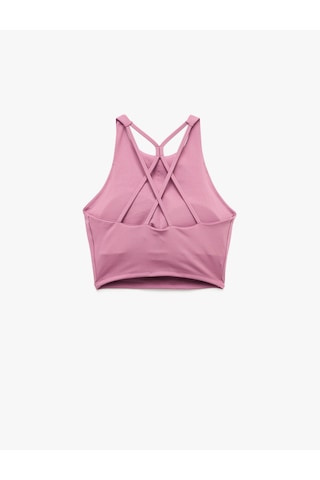 Koton Slim Fit İp Askılı Kolsuz Sırt Detaylı Kaplı Sporcu Sütyeni Pembe 7wak30080nk Gülkurusu