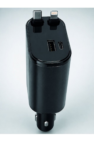 4 Cihazı Aynı Anda Şarj Eden Araç Şarj Cihazı Usb-a, Usb-c, Type-c Ve Lightning Destekli Standart