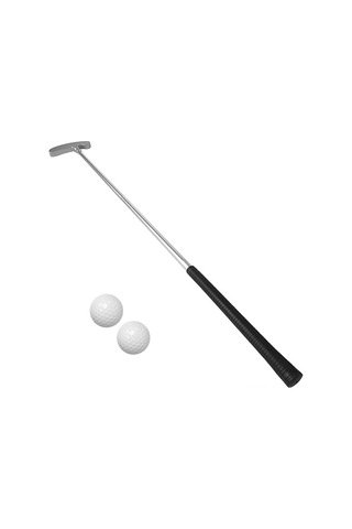 Qingmipy 4 Bölümlü Golf Pütü Seti: Kolay Taşınabilir, Çocuk Ve Yetişkin İçin, Sağ/sol El Uyumlu, Zincirli Alaşımlı + Kauçuk Malzeme Siyah