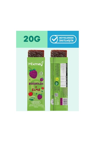 Mixmey Karma 3 Meyve Bar 18 Adet | Atıştırmalıklar – Vegan, Glutensiz, Koruyucusuz 20gr X 18 Adet