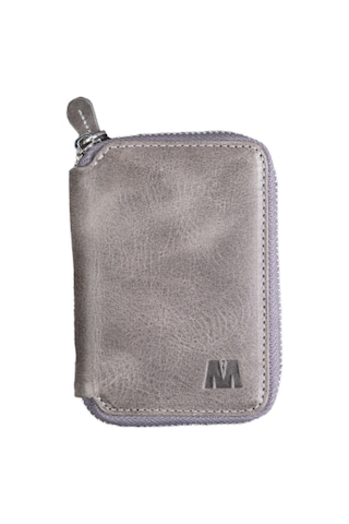Mft Leather Hakiki Deri Unisex Fermuarlı Cüzdan Lotus 1616 Tiguan Antrasit