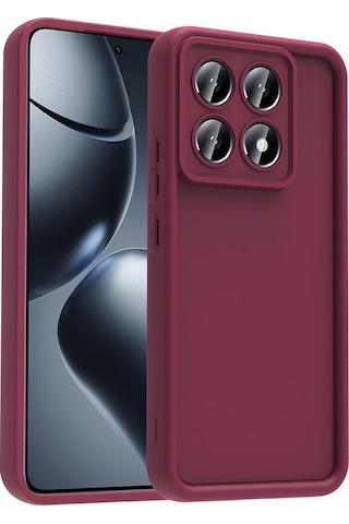 Teknodur Redmi Note 14 Pro Plus Kılıf Kamera Korumalı Ananas Kapak - Mürdüm Mürdüm