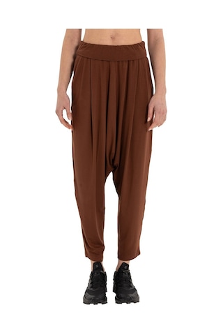 Inguz Beli Katlanabilir Yoga Şalvar Kahverengi