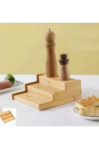 Mien Men330 Bambu Baharatlık Standı Çok Renkli