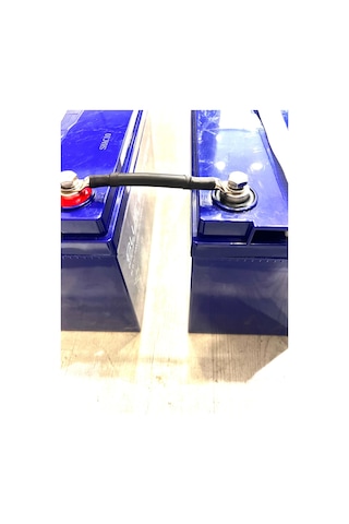 2 Adet 25 Mm2 Akü Seri Veya Paralel Bağlantı Kablosu 15 Cm Pabuç