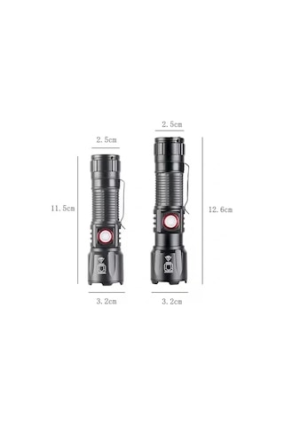 Ws-2828 Ultra Usb Şarjlı Polis El Feneri, Bekçi, Asker El Feneri Kırmızı Mavi Çakarlı 1000 L 1 Ws-2828 Ultra Usb Şarjlı Polis El Feneri, Bekçi, Asker El Feneri Kırmızı Mavi Çakarlı 1000 L Siyah