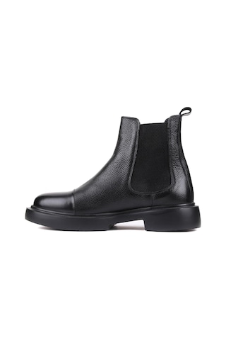 Shoetyle - Siyah Deri Erkek Chelsea Bot 250-080-922 Siyah