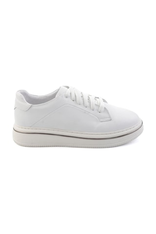 Bambi Beyaz Hakiki Deri Erkek Sneaker E01595142043