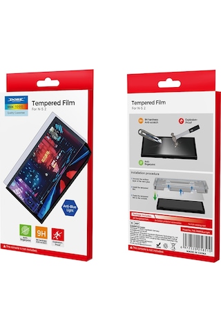 Nintendo Switch 2 Temperli Cam Ekran Koruyucu Mavi Işık Filtresi Filmi Dobe Tns-3166b