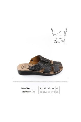 Gezer Yazlık Erkek Çıtçıtlı Ayarlanabilir Terlik-Sandalet (554653081) Siyah