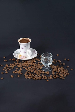 Ayaklı Kahve Yanı Bardağı Kristal Kesim Shot Bardak 7cm X 4 Cm 6 Lı Set Şeffaf