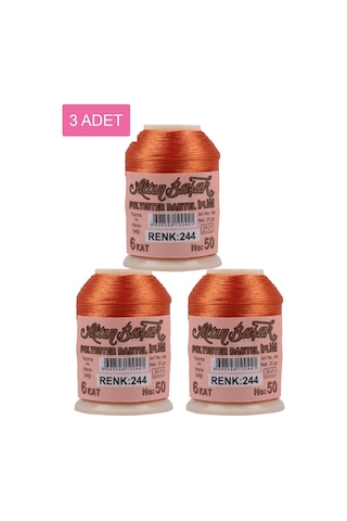 3 Adet Altınbaşak Oya Ve Dantel İpi 20 Gr - Royaleks - No: 244