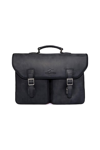 Hakiki Dana Deri Crazy Horse Siyah Erkek Büyük Boy Laptop & Evrak Çantası 9928-zs-125003 Siyah