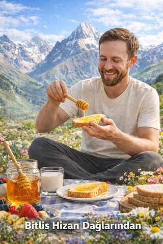 Süzme Çiçek Dağ Balı 3 Lü Set 3 850 Gr Bitlis Hizan Doğal Bal