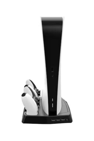 Playstation 5 Standart Fat Kasa Fanlı Stand - Ps5 Dikey Stand Siyah