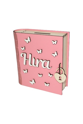 Kişiyeözel Isimli Kitap Kumbara -Hediyelik Dekoratif Kumbara