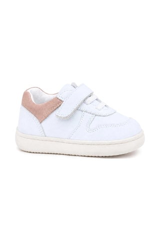 Rakerplus Bob Beyaz Nubuk Pudra Hakiki Deri Bebek Sneaker Ayakkabı