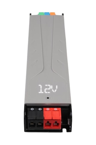 Powermaster Pm-26840 12volt 15amper 180watt Slim Metal Kasa Adaptör Voltaj Göstergeli 218x51x27mm