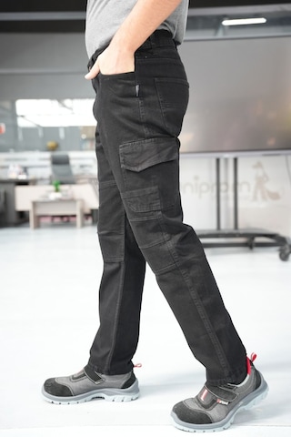 Uniprom İş Pantolonu Kot Kumaş Titan Flex Model Siyah Siyah