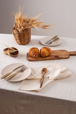 Wellstil Doku Organik Ham Keten Peçete 2'li Çok Renkli