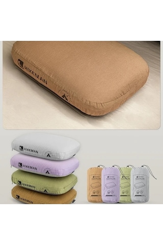 Trendooze Yeşil Kamp Yastığı, Hafıza Köpük, Boyun Destek, Seyahat Yastığı Yeşil