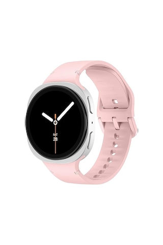 Samsung Galaxy Watch 8 44mm 40mm İle Uyumlu Metal Tokalı Purelux Soft Silikon Kordon