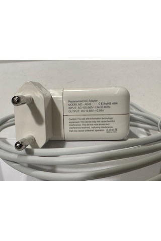 Apple Uyumlu MacBook T Uçlu 14.85 Volt 3.05 Amper Magsafe2 Adaptör 45 Watt Magsafe2 Adaptör