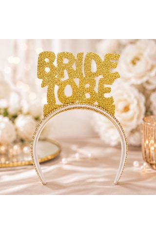 Bride To Be Altın Eva Taç Bekarlığa Veda Simli Parti Aksesuarı Diğer