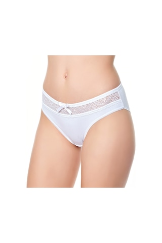 Tutku Elit 12' Li Bayan Beli Dantelli Bikini Külot 2704 Beyaz