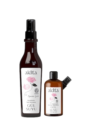 Akita Doğal Yağı Alınmamış Gül Suyu Seti 300 ML