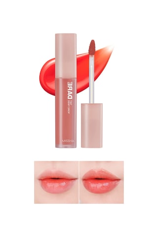 Missha Uzun Süre Kalıcı Nemli Bitiş Sunan Parlak Tint Dare Tint Dewy Drop Baby Coral