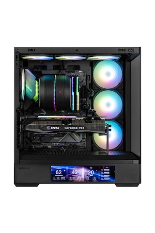 Zalman P40 Ds 4 Argb Fan Mid Tower 9.1 Lcd Ekranlı Gaming Oyuncu Bilgisayar Kasası