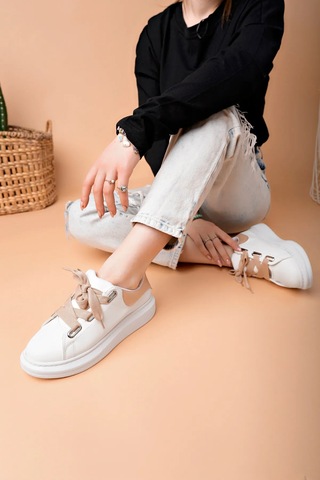 Luis A Costa Lc105 Bej/beyaz Bağcıklı Kadın Ayakkabı Renkli