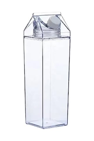 Finehome Süt Kutu Tasarımlı Su Kahve İçecek Şişesi