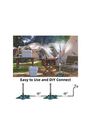 Yunboo Dış Mekan Soğutma Sistemi - 4 Başlıklı Ayaklı Püskürtme Sistemi İle Serinleme Ve Nemlendirme Diğer