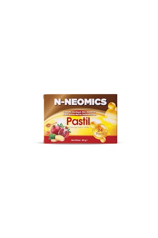 N-Neomics Bitkisel Ekstreler İçeren Pastil 24 Pastil
