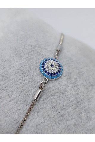 Gümüş Renkli Zirkon İşlemeli Çelik Bileklik Rose Gold
