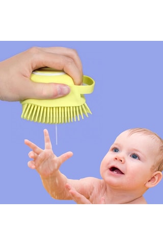 Yumuşak Silikon Malzemeli Esnek Jel Hazneli Masaj Fonksiyonlu Etkili Banyo Duş Kese Lifi 5668