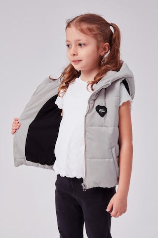 Benitto Kids Kapüşonlu Kız Çocuk Şişme Yelek 51307 Gri
