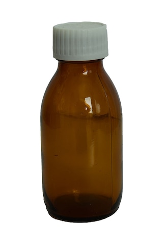 Lokman Avm Boş Kilitli Kapaklı Cam Şişe Koyu Renkli 100 ML
