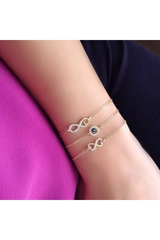 Glorria Sonsuzluk Altın Bileklik N11.17187 Sarı Altın