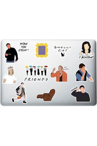 Friends Dekoratif Laptop Notebook Tablet Telefon Sticker Set 01