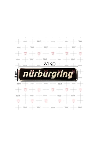 Nurburgring Gümüş 3D Sticker