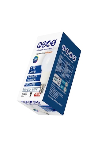 Noas 6w E14 Duylu Top Led Ampül Günisigi Yl96-0702-t